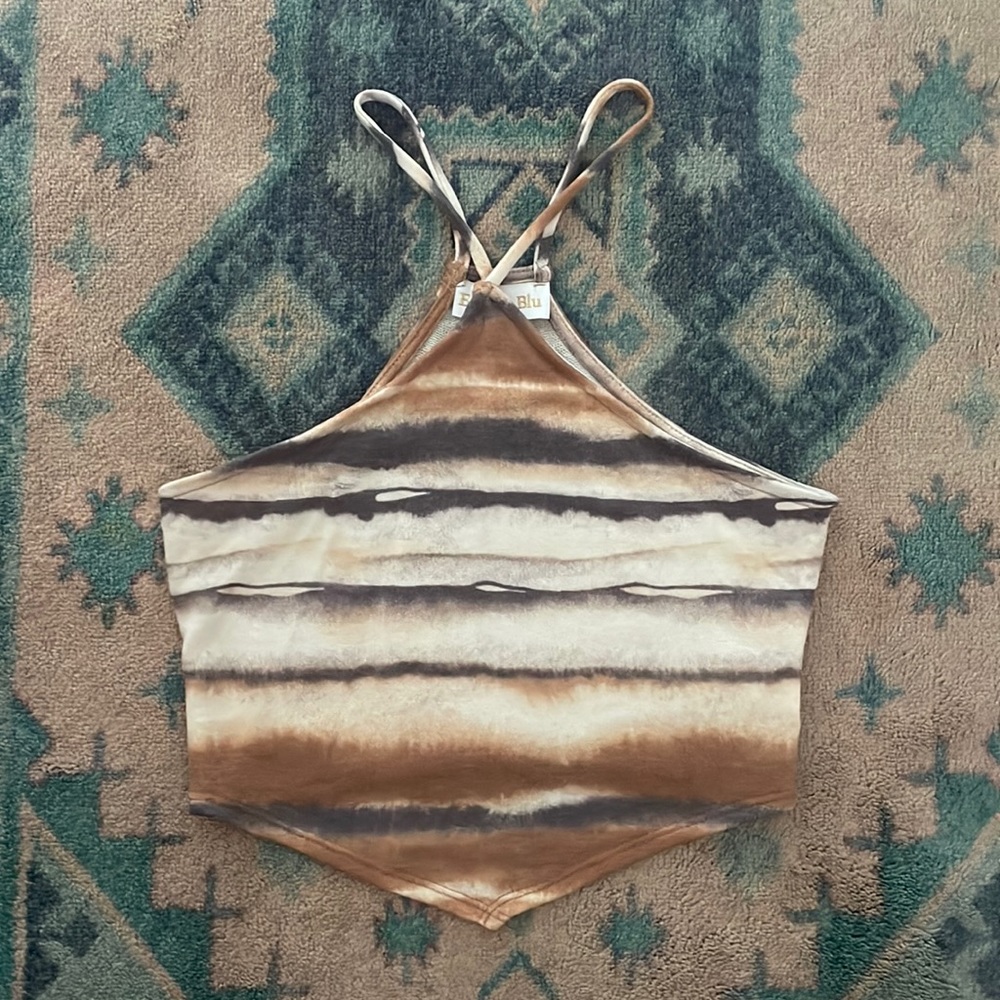 Printed tank crop top